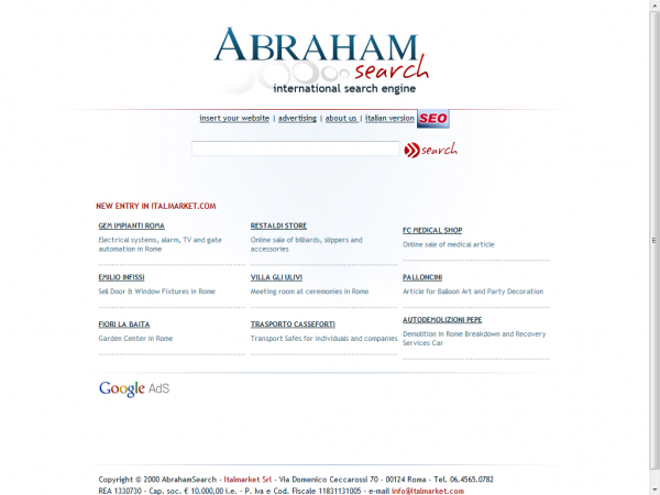 ABRAHAM SEARCH ENGINES